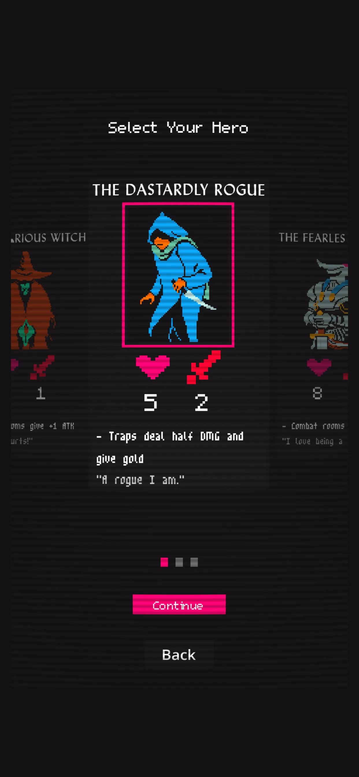 Hero selection